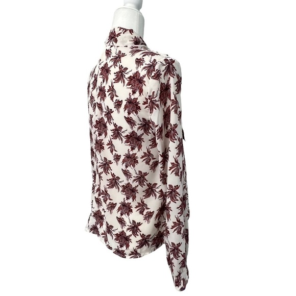 Astr The Label Long Sleeve Bow Neck Sheer Floral Top - Size XS - Picture 8 of 14